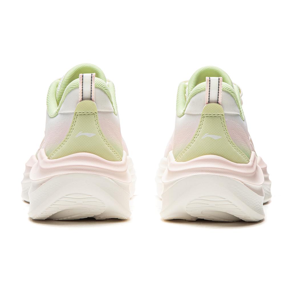 Li Ning Ling Bo 2 Thick Sole Height Increasing Soft Rebound Running Shoes Women Sneakers Cloud-White Pale-Pink Fairy-Green ARSW042-1