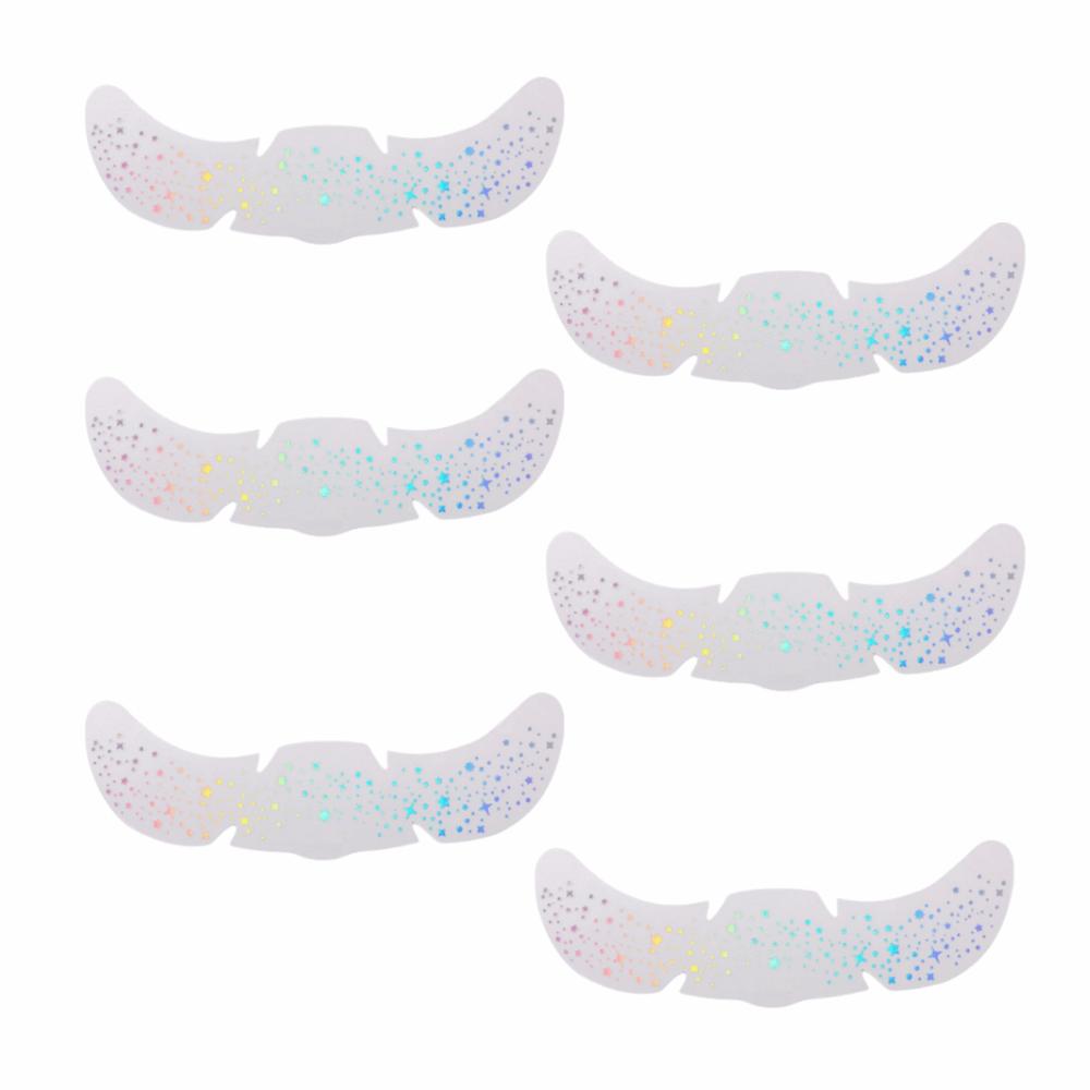 6 Sheets Creative Glitter Freckles Stickers Waterproof Heart Star Pattern Temporary Tattoo Stickers Hot Stamping DIY