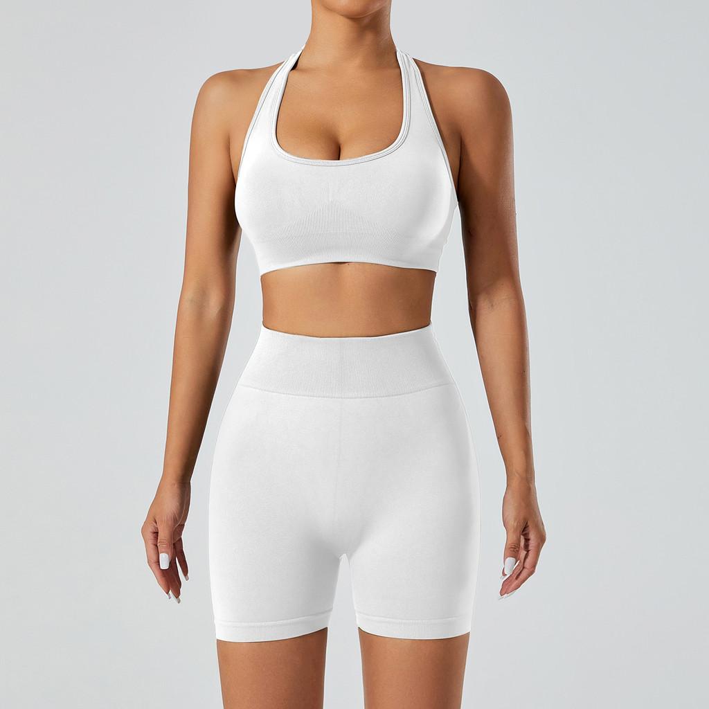 Seamless Yoga Set For Women With Quick Dry Fabric Perfect For Running And Fitness Activities