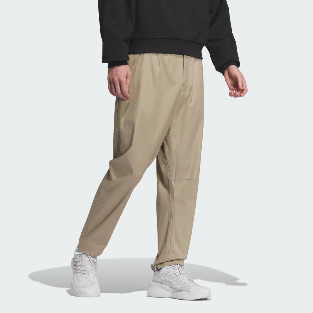 adidas Small Logo Woven Pants Asia Sizing Tan JE6110