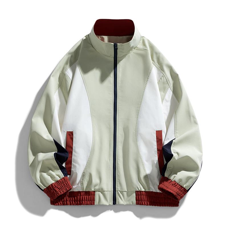 

Мужская водонепроницаемая куртка Весна и Осень Свободная парная, Мужская куртка со стойкой 3XL абрикосовый