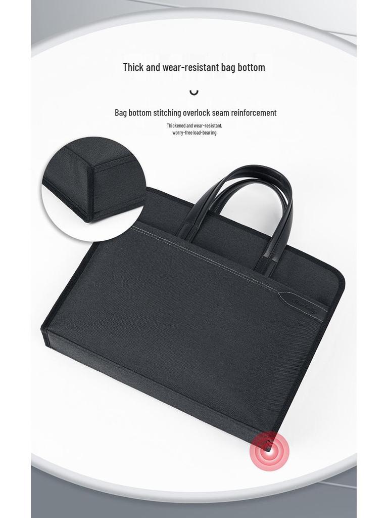 Men's Oxford Cloth Laptop Briefcase: Printed Handbag for Business, Office, and Document Carrying