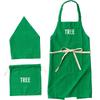 Rep Habituel Note Kids Apron Bandana 3 Set Green L Size Length 60 X Width 70 Cm For Height Cm With Pocket Cotton Machine Washable Hangs Around the