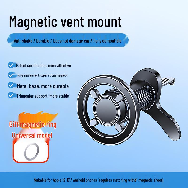 MagSafe Magnetic Car Phone Holder 2026 - Air Vent Multi-function Navigation Mount