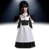 Wednesday Cosplay Girl Dress Set With Satin Fabric For Middle School Girls