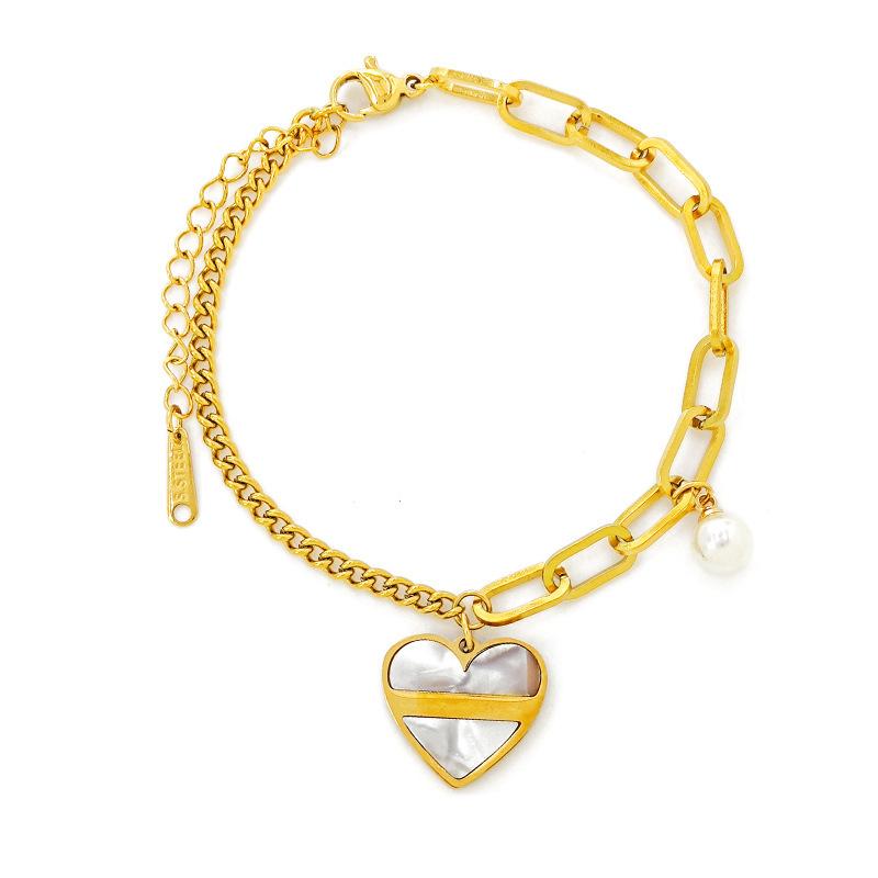 Love Charm Pendant Bracelets Women Stainless Steel Bracelet Jewelry for Women