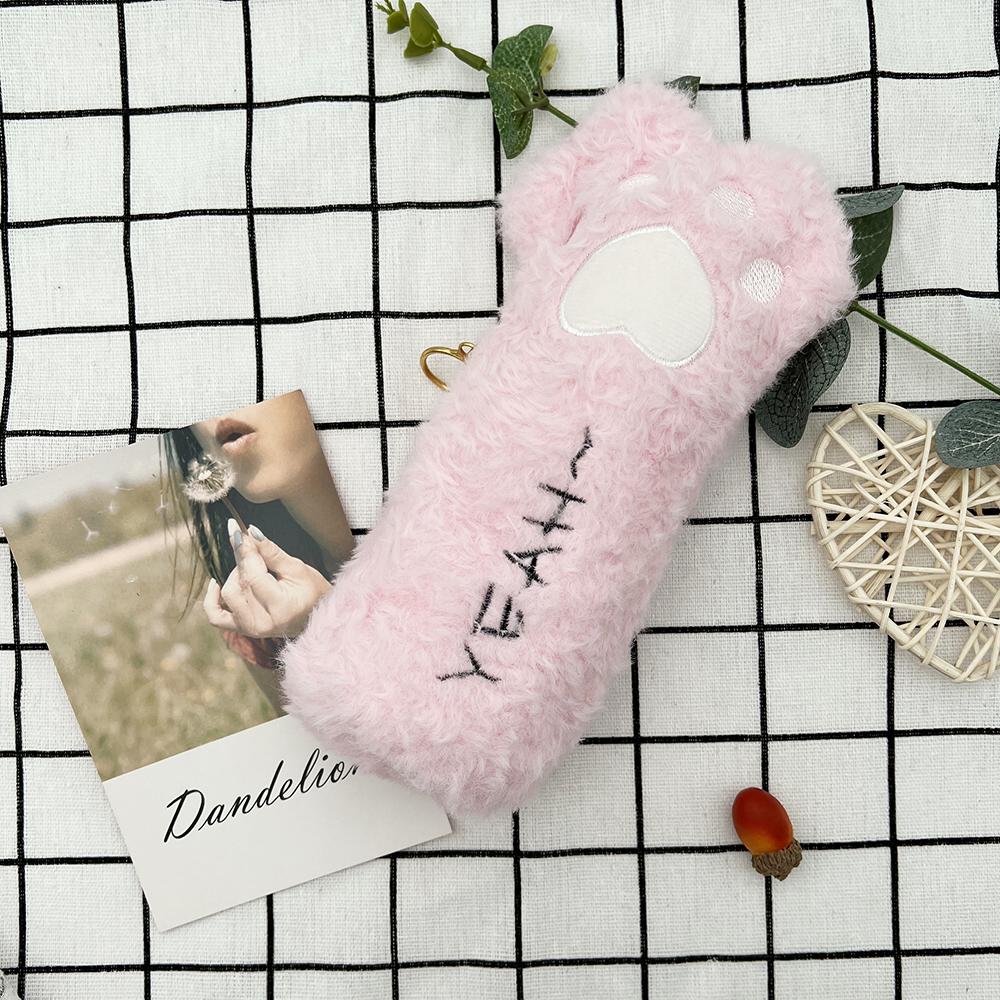 1 PCS Kawaii Cute Cartoon Cat Paw Pen Pencil Bag School Office Supplies Stationery Makeup Pouch Cosmetics Case