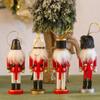 4-Pack Christmas Nutcracker Wooden Soldier Nutcracker Puppet On Stand Christmas Decorations for Festival Decoration Xmas Ornaments Gift