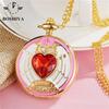 Popular Cute Cartoon Anime Kids Pocket Watch Fashion Quartz Pocket Watches Golden Necklace Pendant Gifts Pocket Watch for Gift
