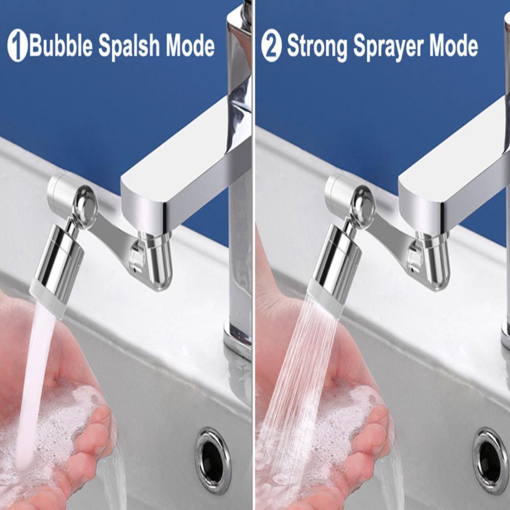 2 Pcs Universal Swivel Faucet Extender With Aerator &amp; 22/24mm Adapter, 360° Rotating Kitchen Sink Nozzle Attachment For Wash Basin