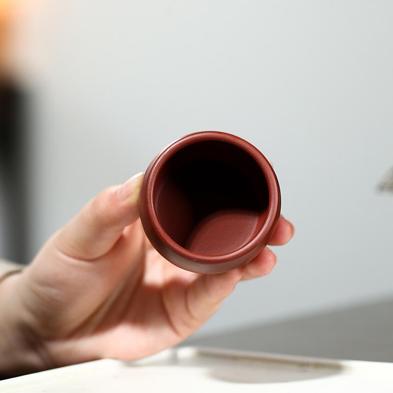 Chinese Yixing Purple Clay Teacup Travel Cup Handmade Tea Bowl Master Tea Cup Customized Tea Set Accessories 50Ml