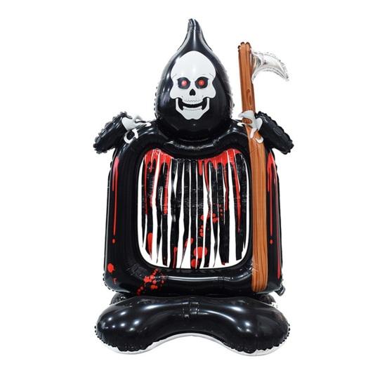 Halloween Balloon Funny Scary Pumpkin Skeleton Spider Witch Haunted House Shape Reusable Leak-Proof Aluminum Film Inflatable Balloon Party Supplies