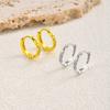 Mobius Twisted Huggie Hoop Earrings for Women, Geometric Micro Pave CZ Stone, 18K Gold Plated Waterproof Ear Jewelry