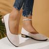 Sharp Pointed Suede Women's Shoes 2025 New Style Shallow Mouth Low Heel Shoes Square Root  Women's Casual Shoes