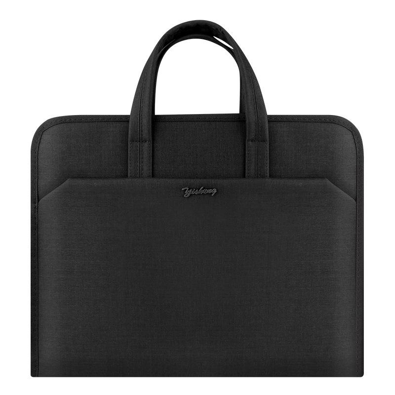 Waterproof Oxford Briefcase: Men's Handheld Bag for Documents, Laptop, Business, Lawyer, Meetings, with Zipper