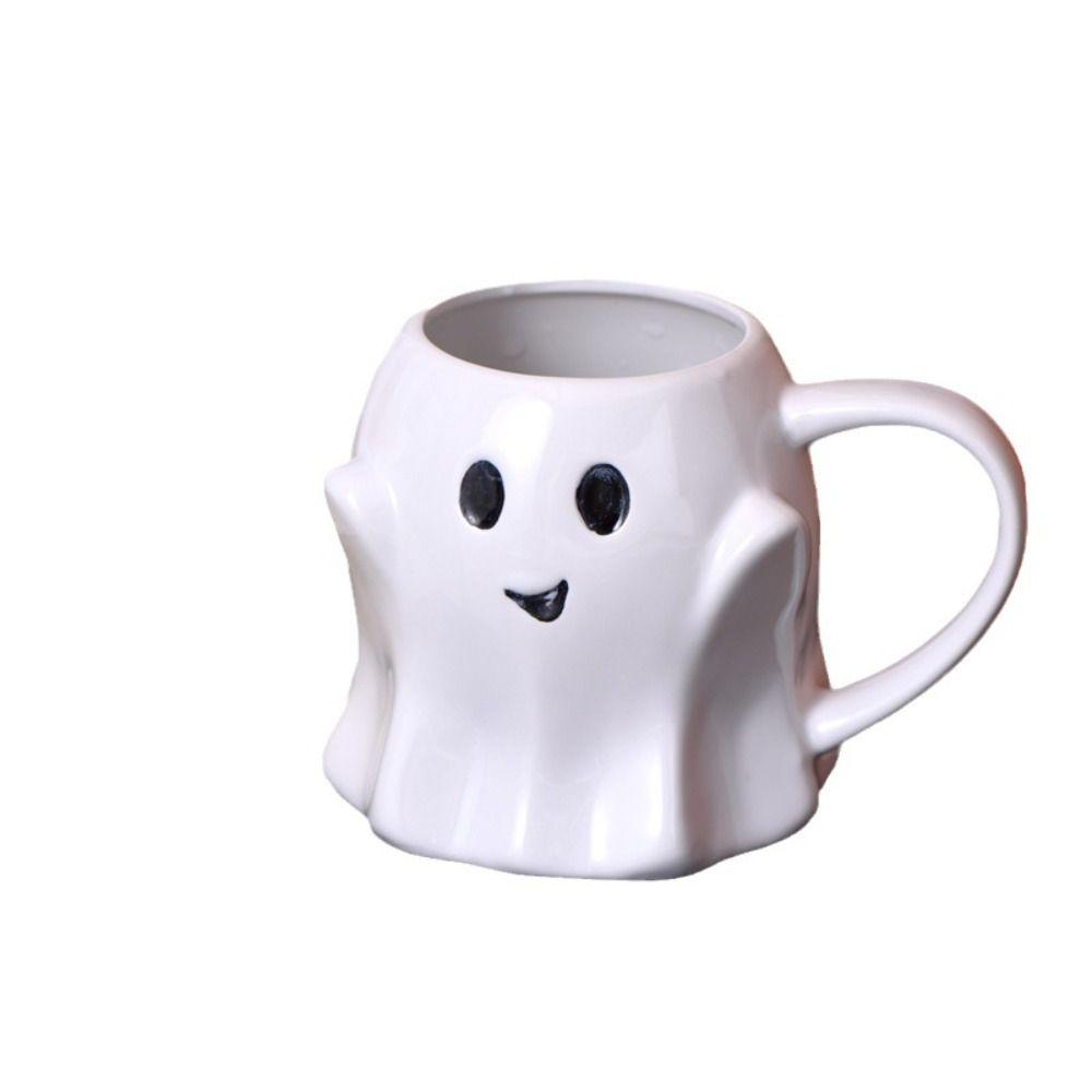 Cute Ceramic Ghost  Mug Large Capacity Coffee Cup Kids Gift Elves Cup  Home Kitchen Drinking