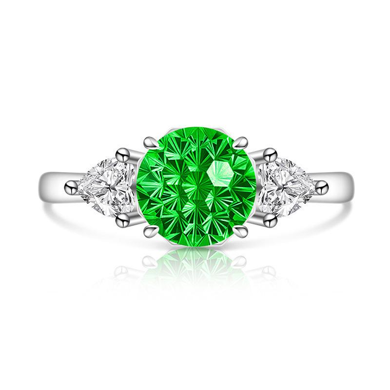Colored Gem Fireworks High Carbon Diamond Women's Birthday Stone Ring