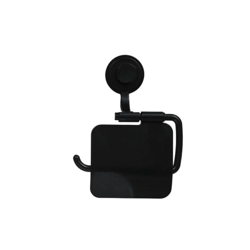 Waterproof Toilet Paper Holder Black & White Suction Cup Toilet Paper Holder  Bathroom