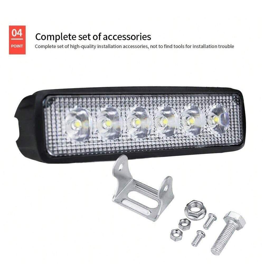 18W Power LED Daytime Running Lights Super Bright 6000K White Spotlights Aluminum Alloy Waterproof IP67 Driving Lights SUV Truck