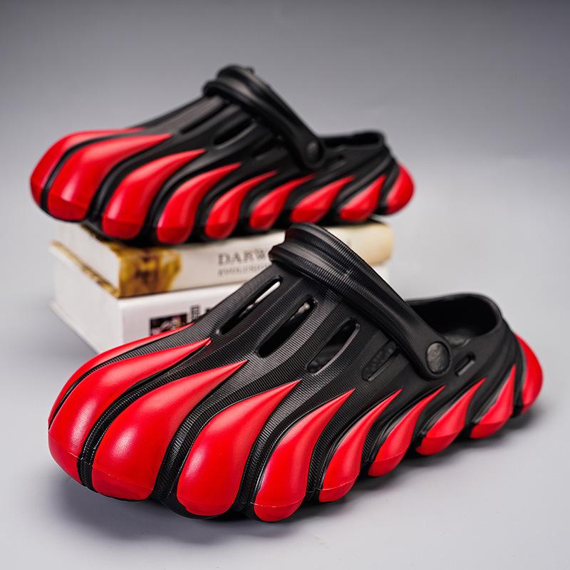 

Cool Stepping On Shit Soft-Soled Hole Shoes Bag Toe Buckle Beach Sandals Men S Dual-Purpose Sandals Men S Shoes 40-41