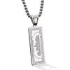 Hip-Hop Style Titanium Steel Dollar Bill Pendant, Men'S Necklace, Suitable For Everyday Wear And Parties.