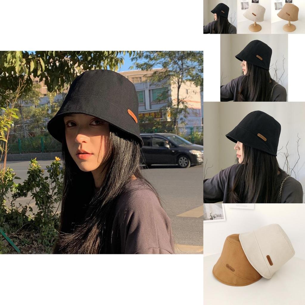 Stylish Cotton Summer Bucket Hat For Women Adjustable Breathable Sun Hat For Round Faces