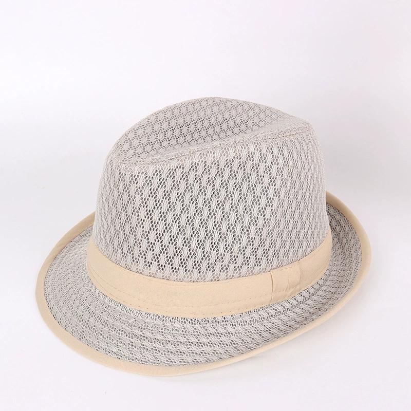 Men's Jazz Hats Summer Breathable Sun Protection Hat Beach Hats Middle-Aged and Elderly Hat Casual and Versatile