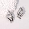 Stainless Steel Wing Smooth Stud Earrings for Women Fashion Gold Color Metal Irregular Water Drop Earrings Jewelry Gifts 2026