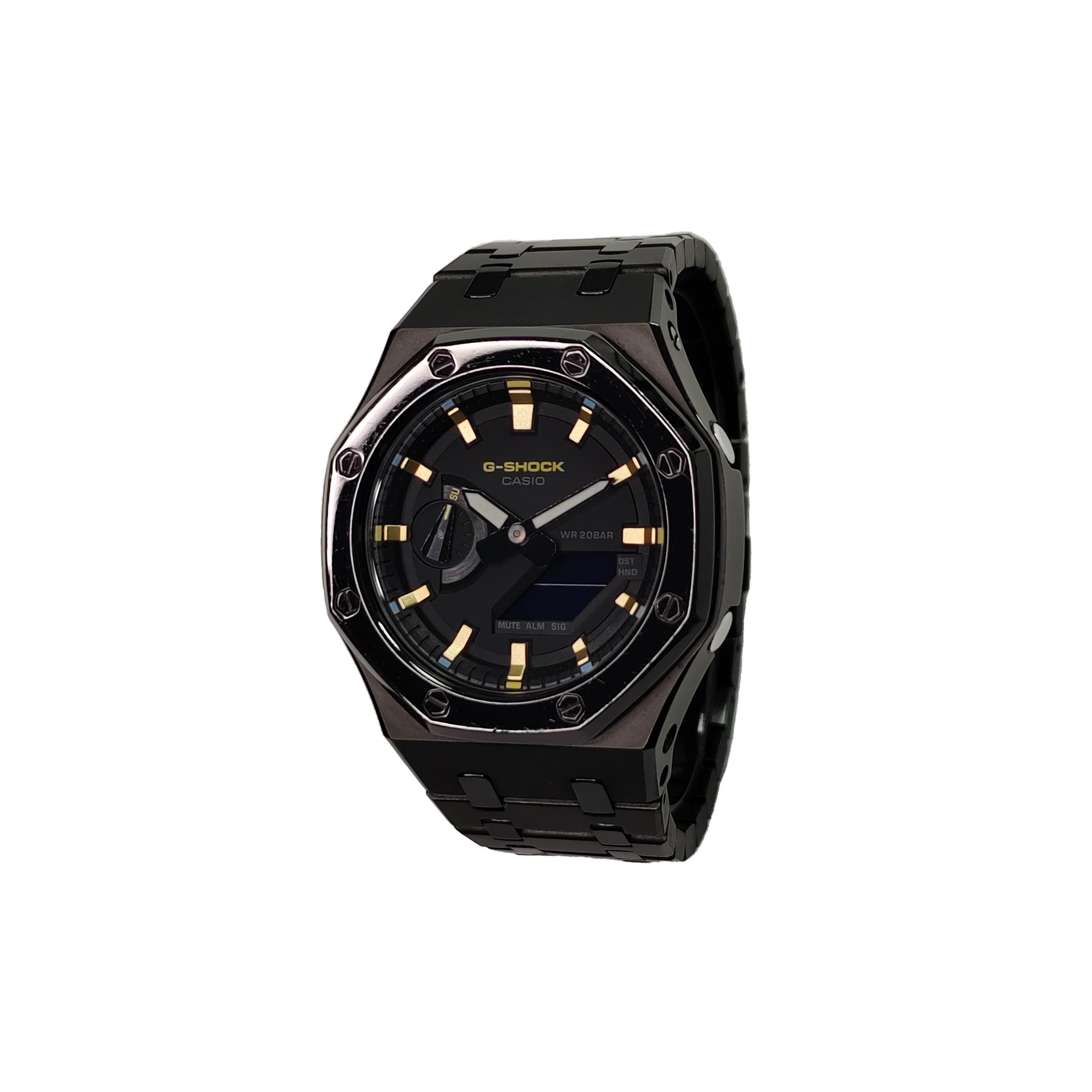 CASIO Custom Collection Electronic Movement Stainless Steel Strap Watch Men s Watches Black Dial GA-2100FR-3A(Watch3--)