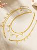 316L Stainless Steel Necklace Matching Bracelet Anklet For Women 18k Gold Plated Two-layer Charm Necklaces Bracelets Ankle Chain