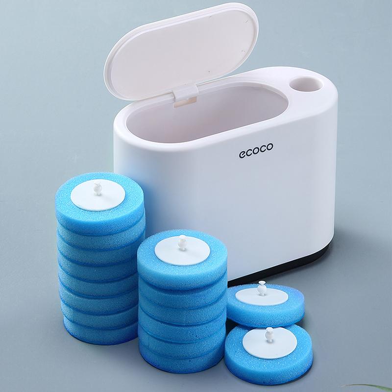 Disposable Toilet Cleaning Brush Set, Toilet Brush, Wall Mount Toilet and Bathroom Cleaning with Storage and Disinfecting Refill Heads