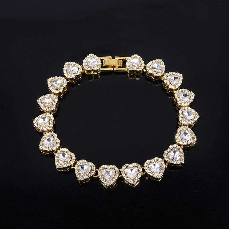 Luxurious And Exquisite Heart-shaped Diamond-set Stainless Steel Necklace For Everyday Matching Fashionable Zircon