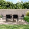 Vidaxl 7-Cz. Conjunto de Muebles de Jardín con Cojines, Polirratán y Acero