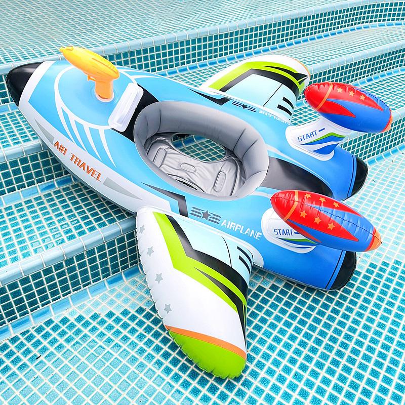 ROOXIN Aircraft Swim Ring Tube Inflatable Toy Baby Swimming Ring Seat For Kid Swim Circle Float Swim Pool Water Play Equipment