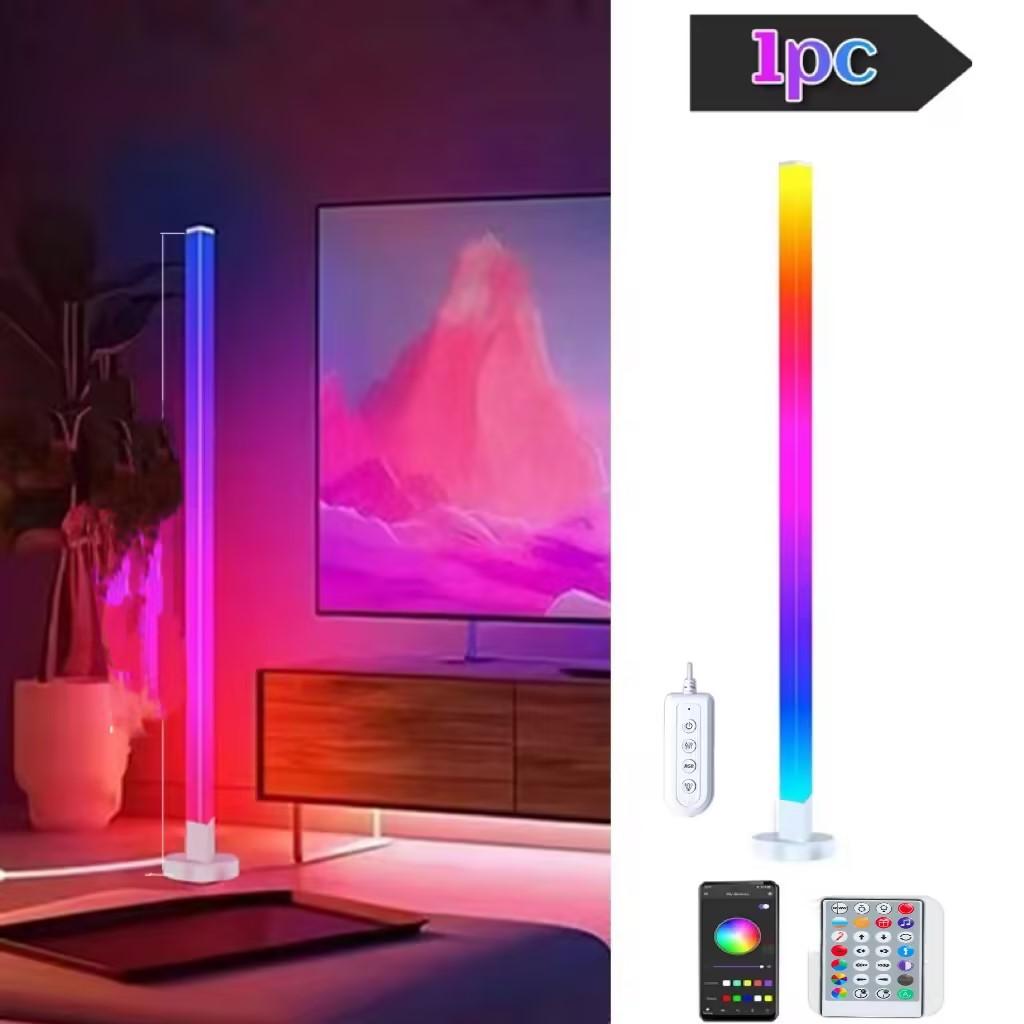 

155cm Smart Corner Floor Lamp Dimmable APP Control RGB LED Modern Mood Lighting Stand Lights for Bedroom Gaming Living Room