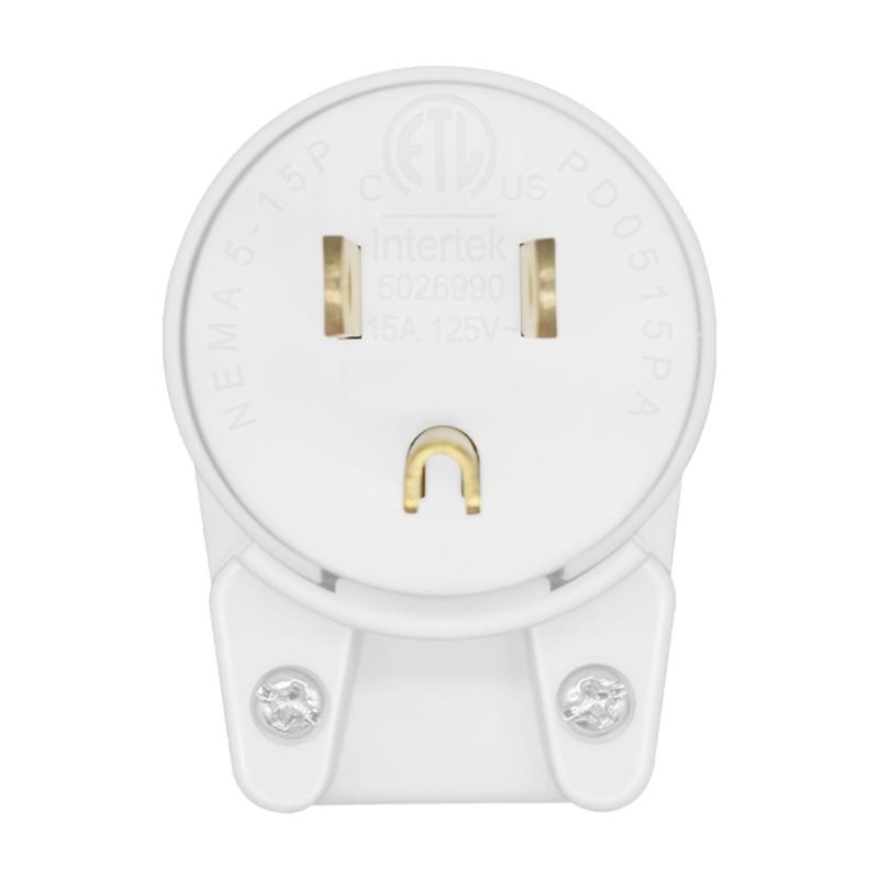 15A 125V NEMA 5-15P Replacement Plugs With Adjustable Clamp For 10-18AWG Wires Transparents Wiring Block 1