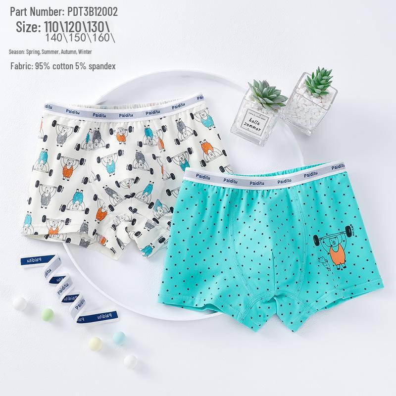 Boys' Pure Cotton & Modal Breathable Boxer Briefs, Sweat-Wicking, 50-Pack, Available In Small, Medium, Large