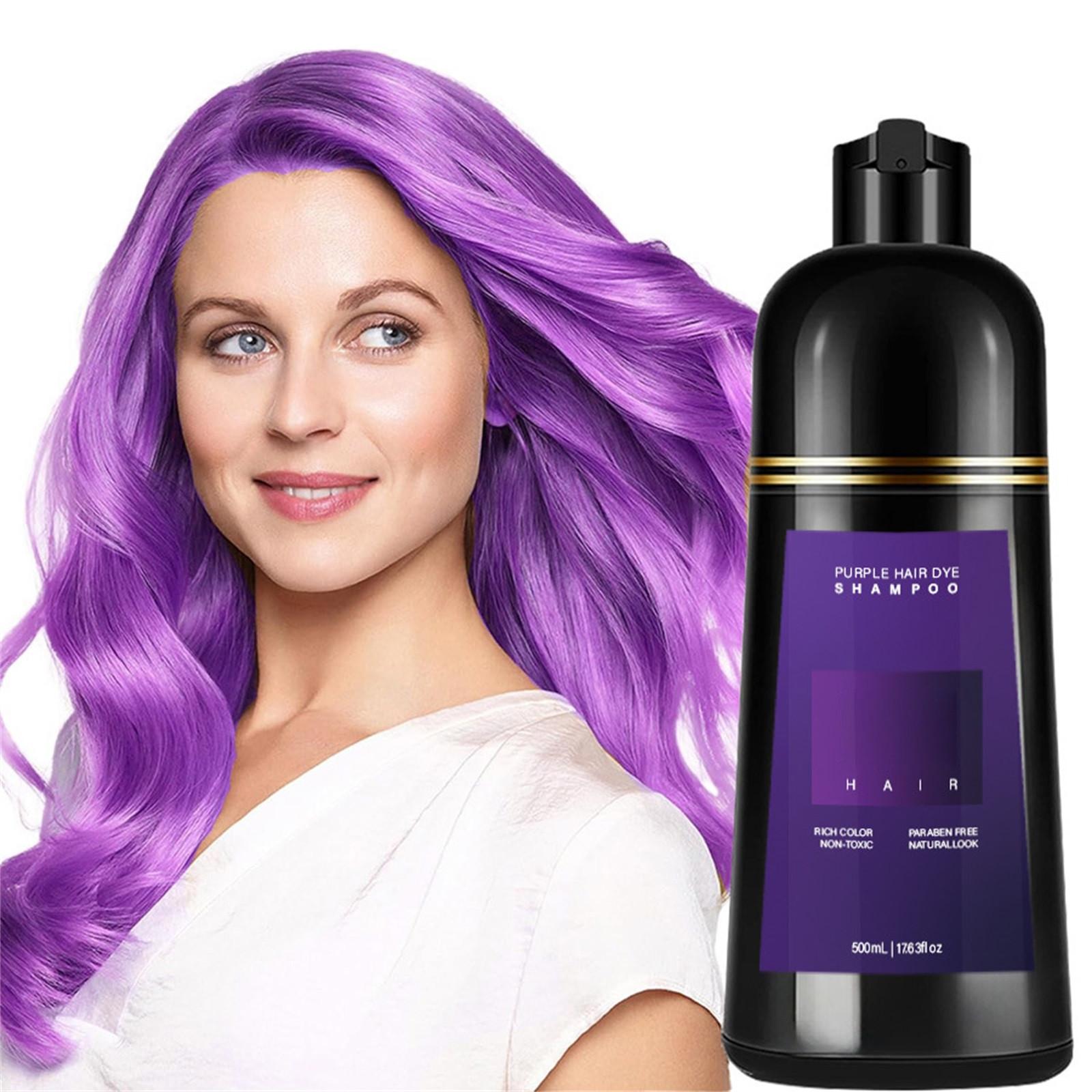 

Dyestuff Shampoo Шампунь Нежно и быстро окрашивает, не раздражает окрашивание (черный/коричневый/светло-коричневый/красный/фиолетовый) One Size фиолетовый