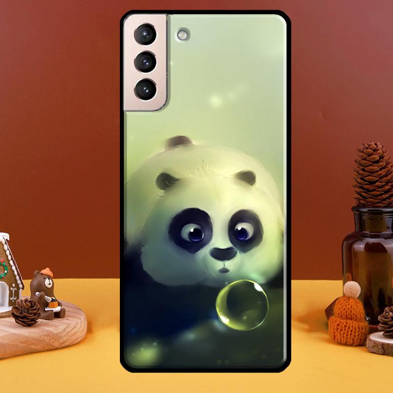 Roztomilá kreslená panda pro Samsung Galaxy S22 Ultra S20 S21 FE S10 S10e S9 Note 10 Plus Note 20 Ultra pouzdro na telefon