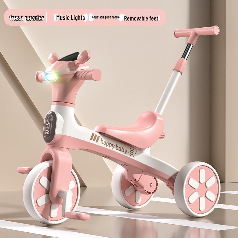 Multifunctional Children's Tricycle & Balance Bike with Music - Lightweight Outdoor Pedal Stroller