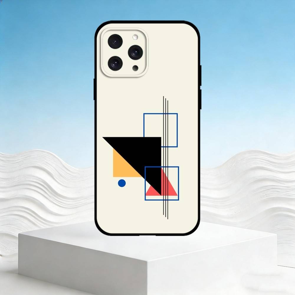 

G-Geometric art painting Phone Case For iPhone 17,16,15,14,13,12,11 Plus,Pro Max,SE4Soft Silicone Black Cover iPhone14