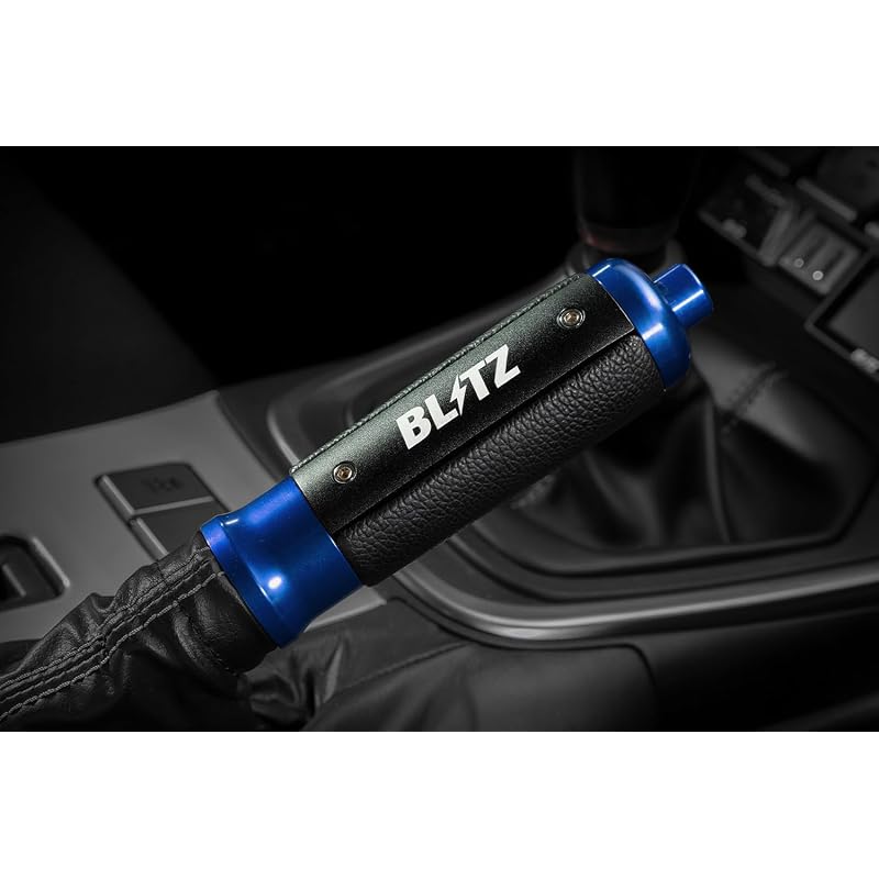 BLITZ Handbrake Lever for GR86 86 BRZ, Aluminum & Leather, BLUE, ZN6 ZN8 ZC6 ZD8 14004