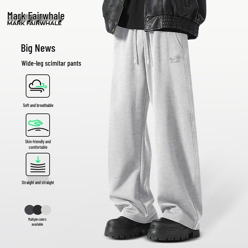 

Mark Fairwhale Men s Soft & Breathable Wide-Leg Casual Pants 3XL
