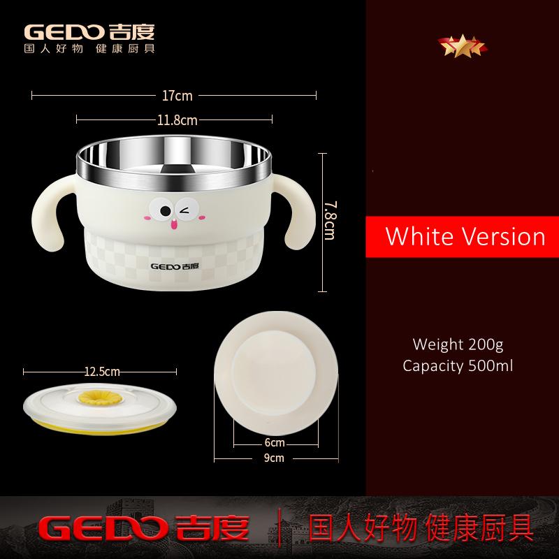 

LFGB Certification Medical Application Material Baby Feeding Bowl with Poweful Suction Cup and Cover 3 Color 500ml Kid s Bowl