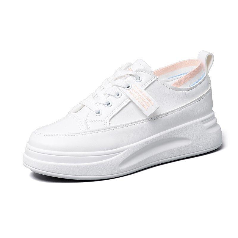 Fashion Women's Casual Vulcanize Shoes White Genuine Leather 2024 Sport Walking Running Summer Platform Flats Woman Sneakers234