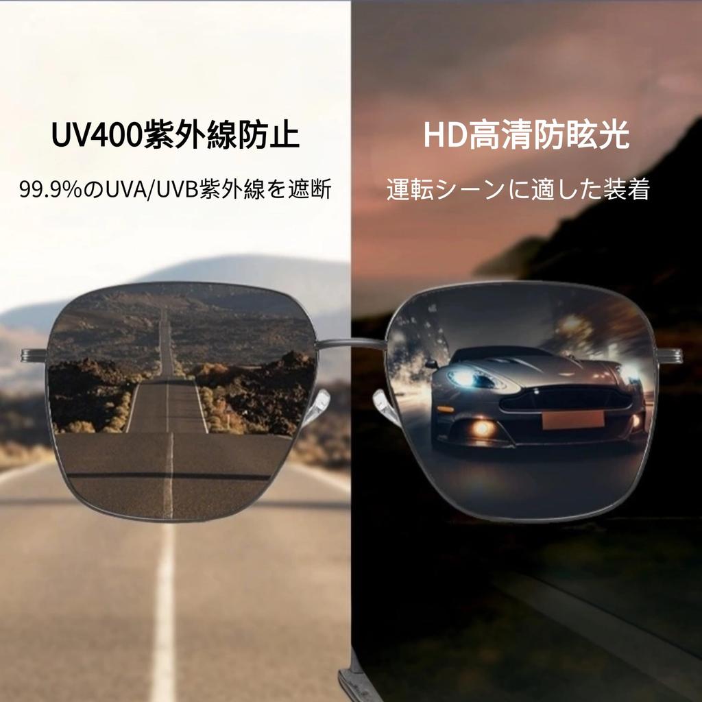 Nexidust Polarized Retro UV400 Ideal for Driving and Classic Frame Frame with Men's Sunglasses, Design, High-Definition Vision, Protection,