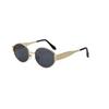 Fashionable Circular Sunglasses Women Men Summer Metal Frame Casual for Traveling Driving Sun Glasses