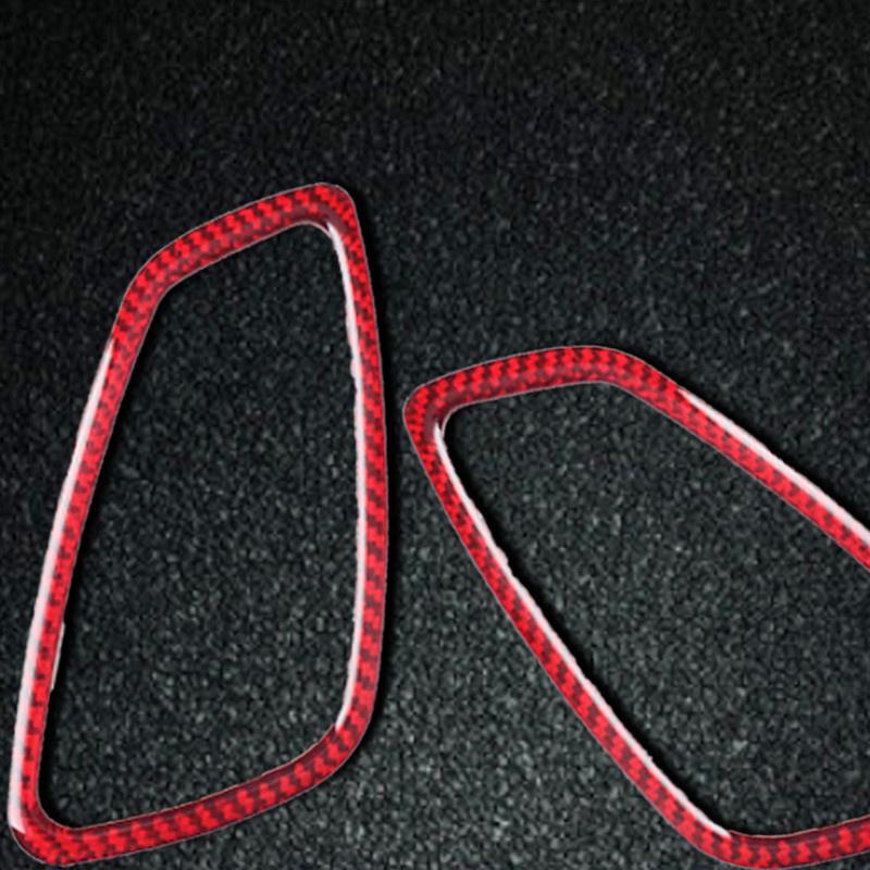 Red Carbon Fiber Sticker Car Inside Handle Window Control Panel Cover Trim Strips For BMW 3 E90 E92 E93 Car Inner
