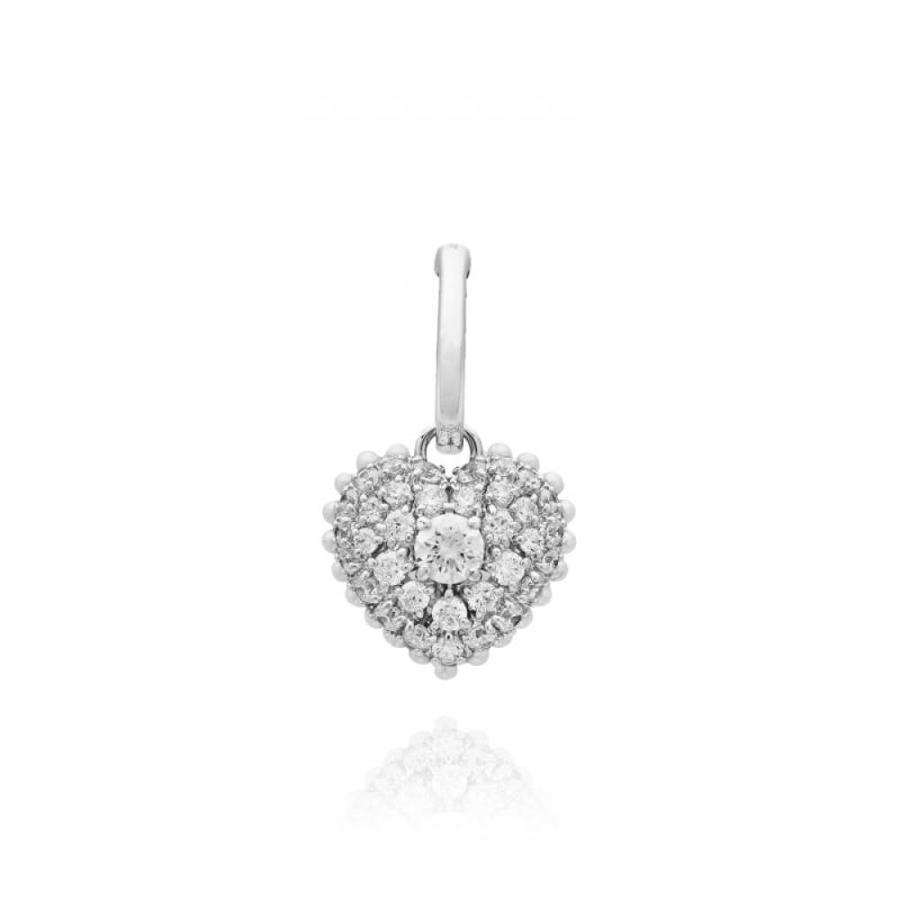 Swarovski 5684384 Hyperbola Heart Hoop Drop Earrings