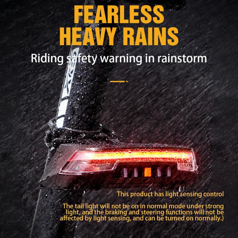 Smart Bike Tail Light Wireless Remote Control Rear Bike Light LED Bike Rear Light For Day Night Mountain Riding